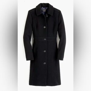 J. Crew Women's Black Wool Lady Coat